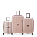 Set Of 3 St Tropez Suitcases - Pink