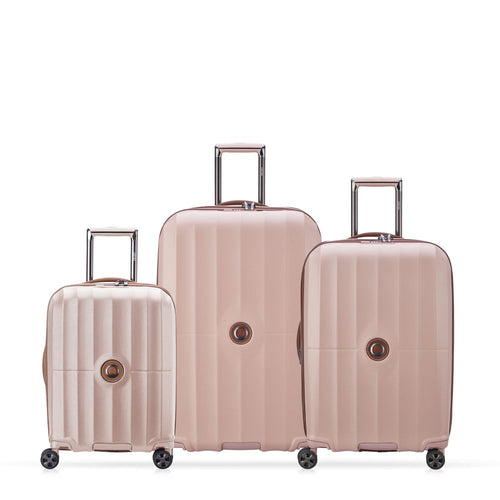 Set Of 3 St Tropez Suitcases - Pink