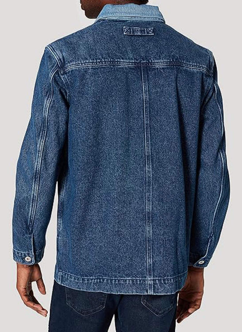 Gant - Surchemise Contrastée En Jean - Dark Blue Worn In - Homme