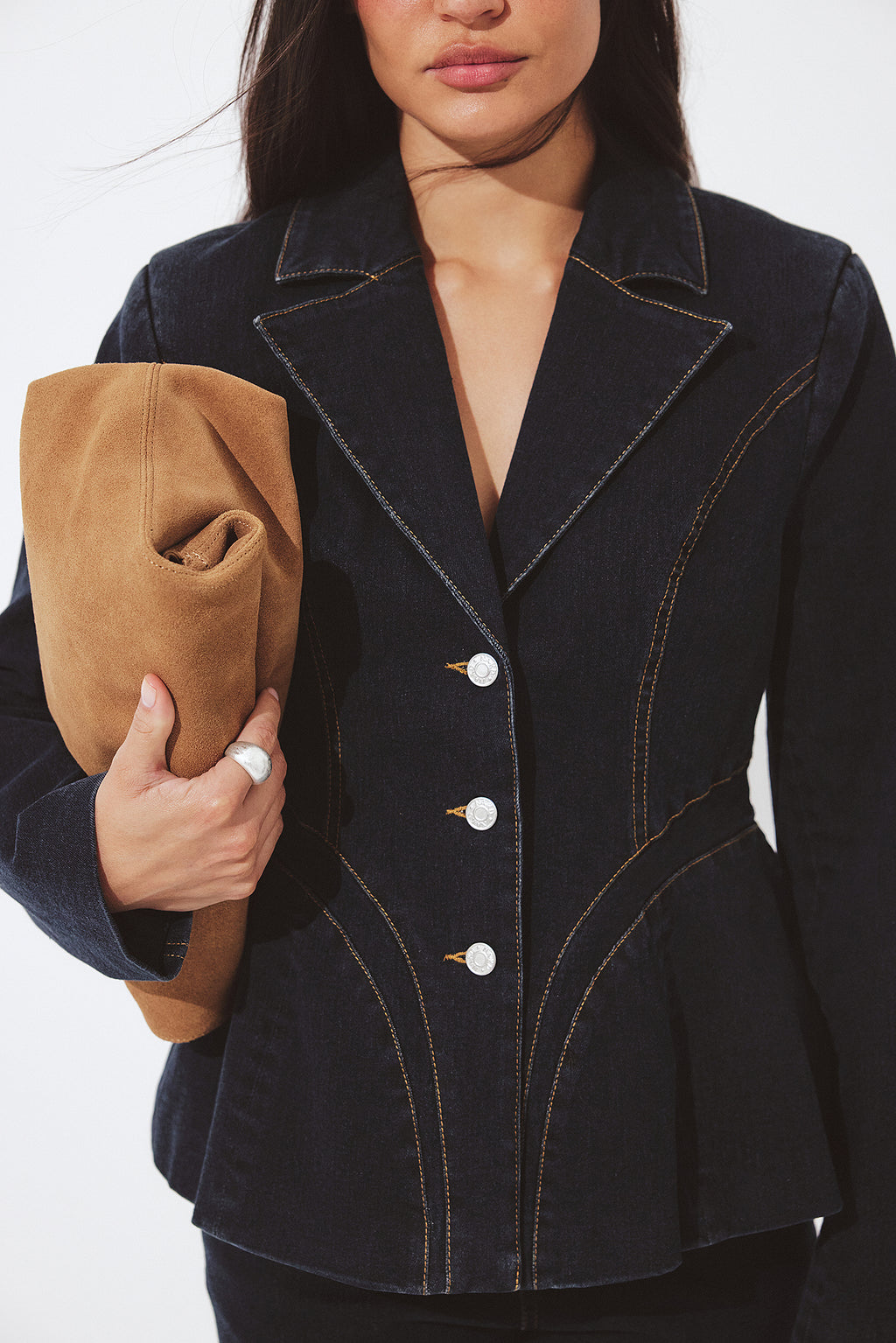 Blazer Denim - Bleu Foncé