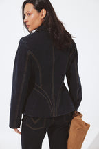 Blazer Denim - Bleu Foncé