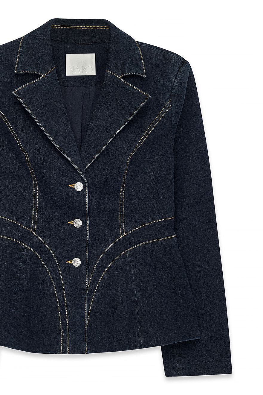 Blazer Denim - Bleu Foncé