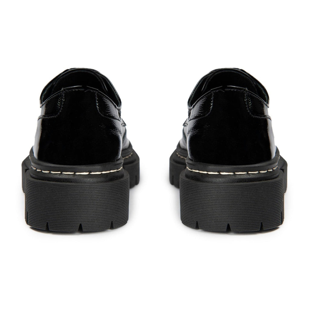 Anaki - Debby Derby Shoes - Crinkled Patent Black