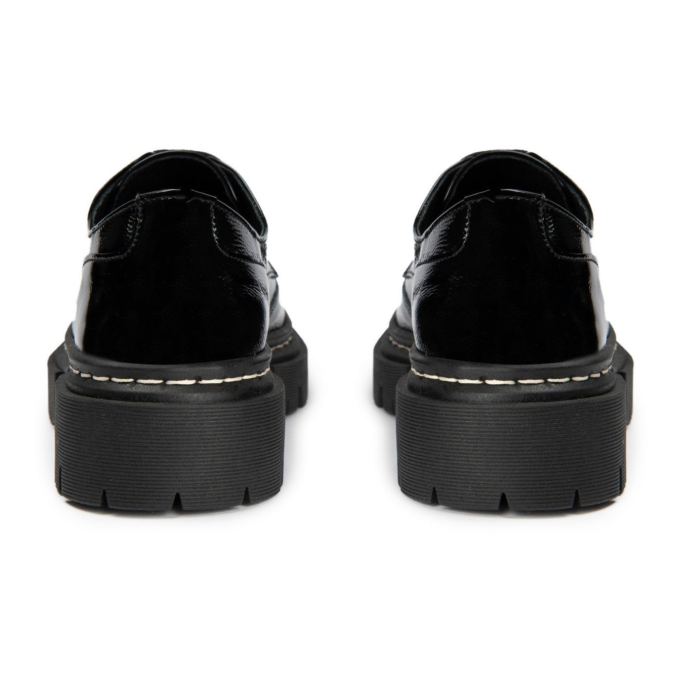 Anaki - Debby Derby Shoes - Crinkled Patent Black