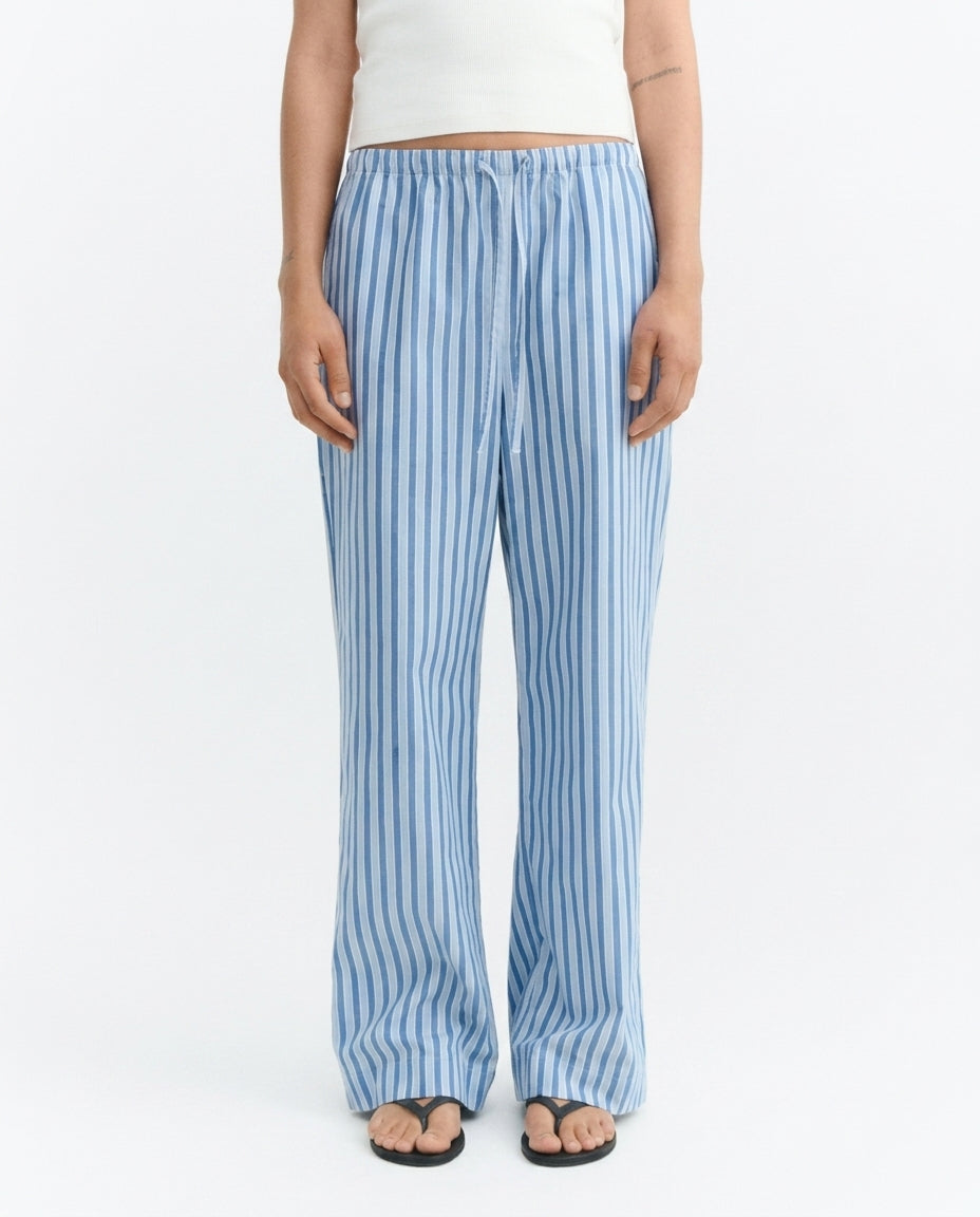 Pantalón relaxed rayas azul Brigitte
