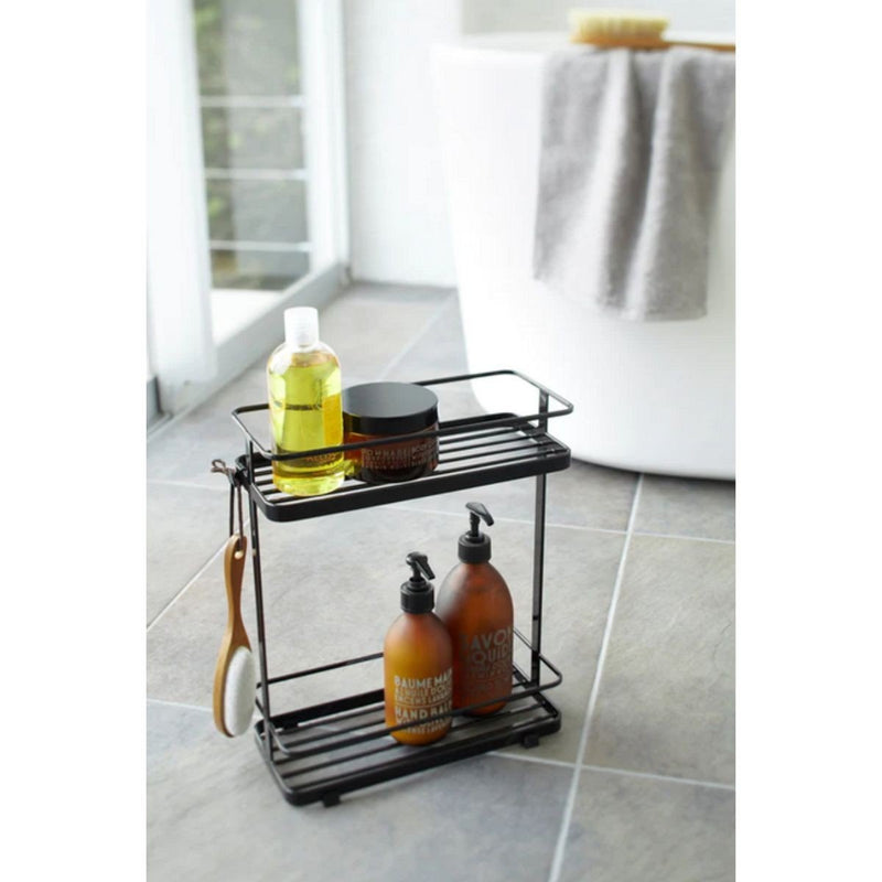 Etagère Salle De Bain En Métal 2 Niveaux - Noir