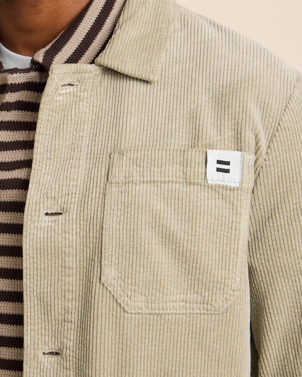 Veste Worker Côtelé Sauge