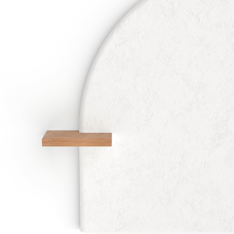 Tête de lit Fira en plâtre blanc cassé et bois d'acacia 175 cm