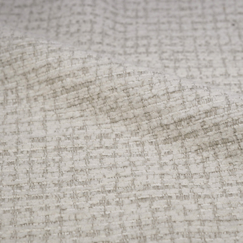 Chaise Danaë en tissu texturé écru chiné