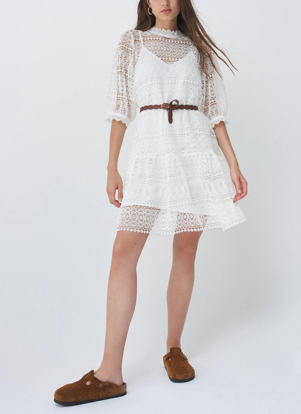 Salsa - Vestido De Encaje - White - Mujer