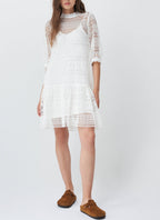 Salsa - Vestido De Encaje - White - Mujer