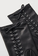 Gants Klara Cuir Doublés Soie - Noir Tactile - Femme