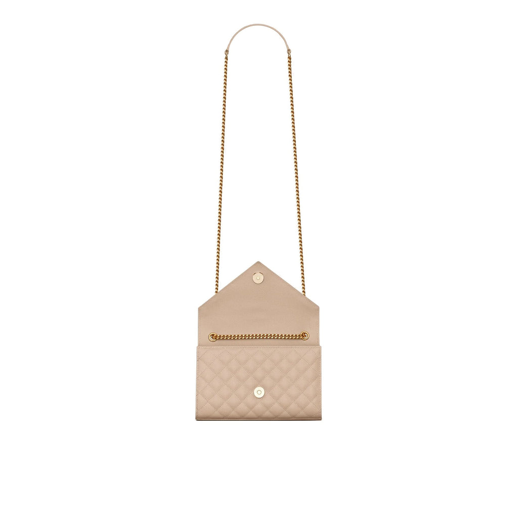 Saint Laurent - Bolso Sobre Small - Mujeres - Beige