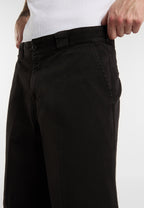 247 Garment Dye Loose Work Trousers - Black