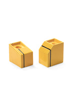 Accessories Silos - Assortiment De 2 Bougeoirs - Porcelaine - Jaune