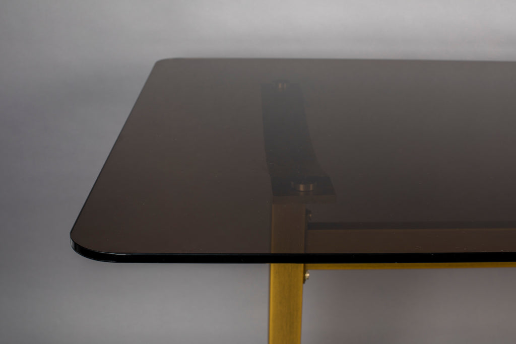 Sansa - Dining Room Table - Glass - Gold