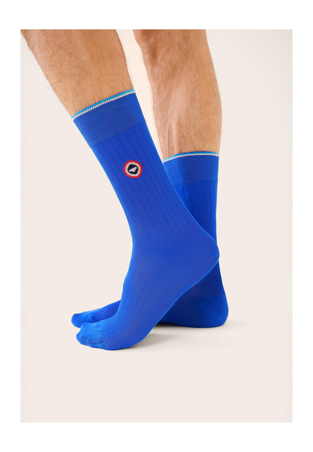 Nessy Fil d'Écosse Mid-Calf Socks - Nautical Blue
