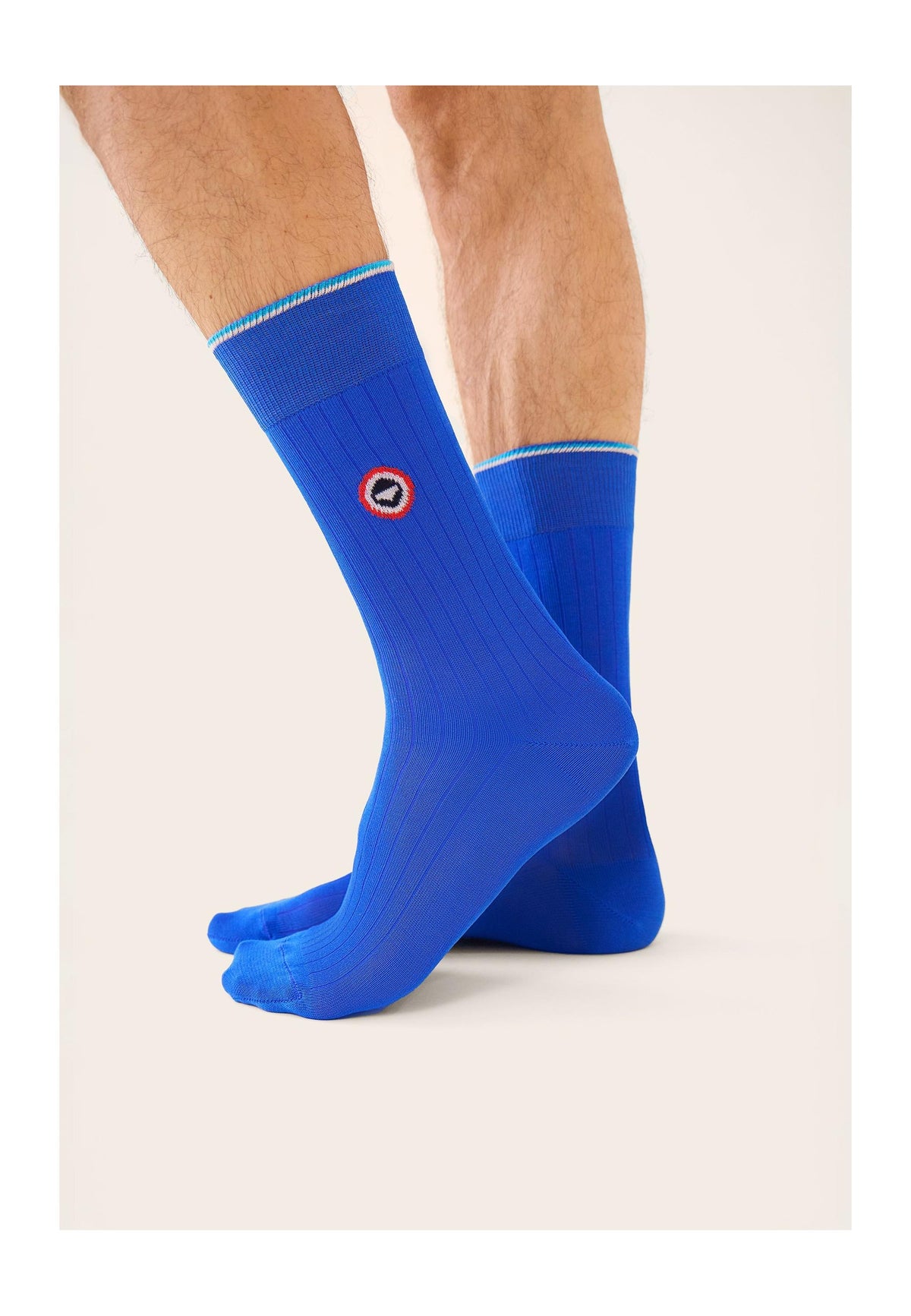 Nessy Fil d'Écosse Mid-Calf Socks - Nautical Blue