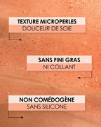 texture du sérum avec les 3 bénéfices : texture microperles, sans fini gras, non comédogène