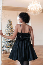 DIAMANTINE Noire - Robe Noeud