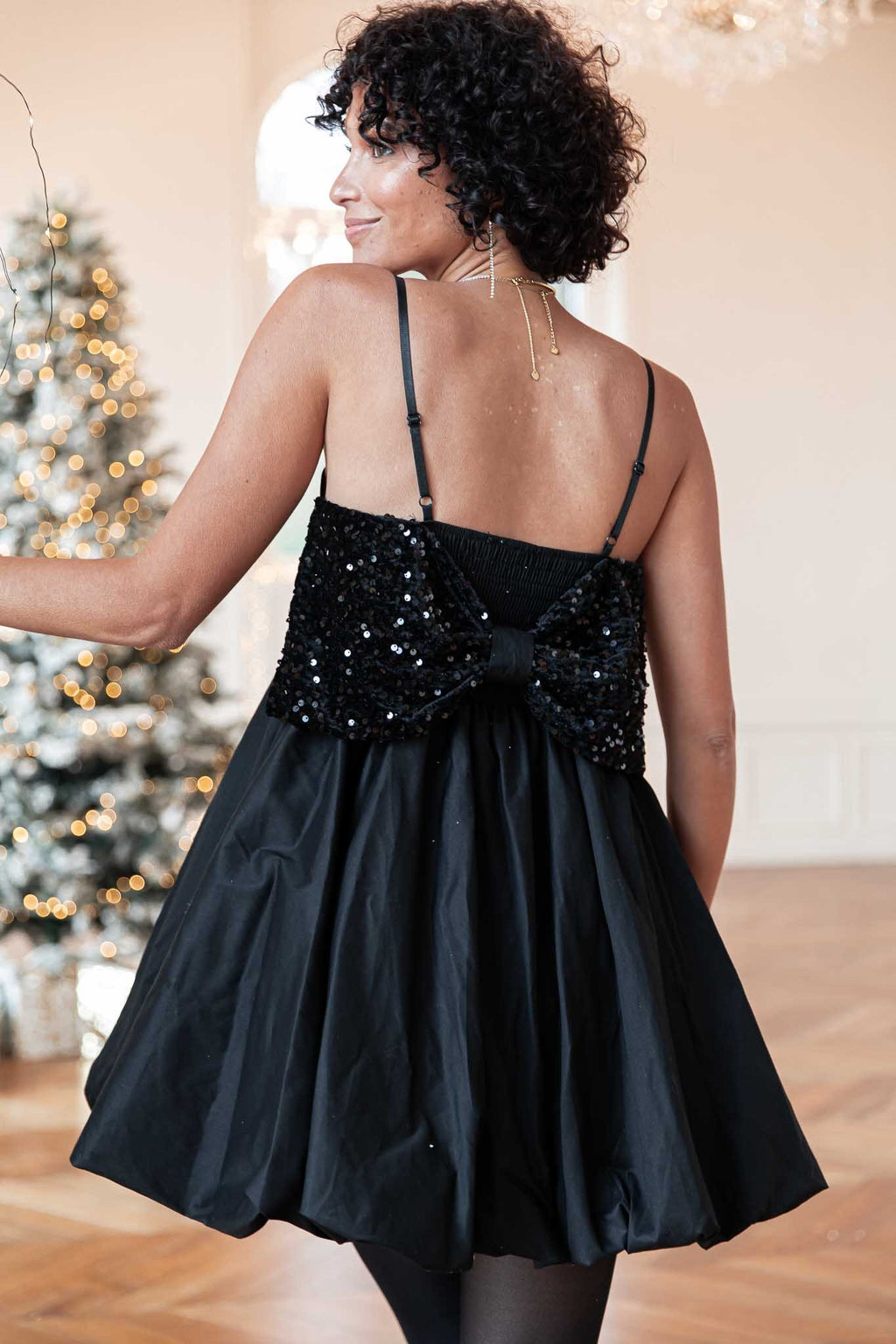 DIAMANTINE Noire - Robe Noeud