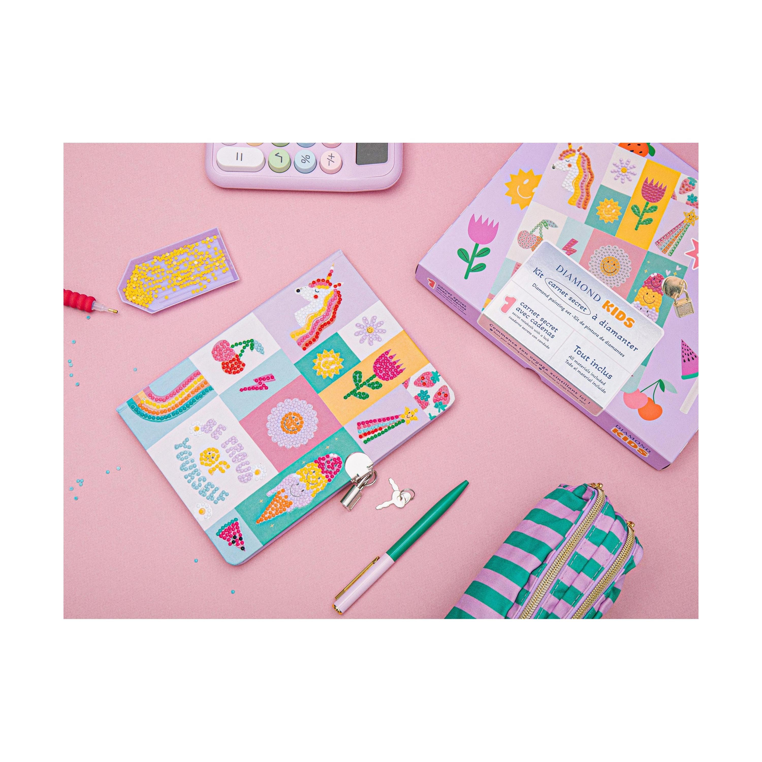 Kit creativo para niños con pintura de diamantes - Cuaderno secreto