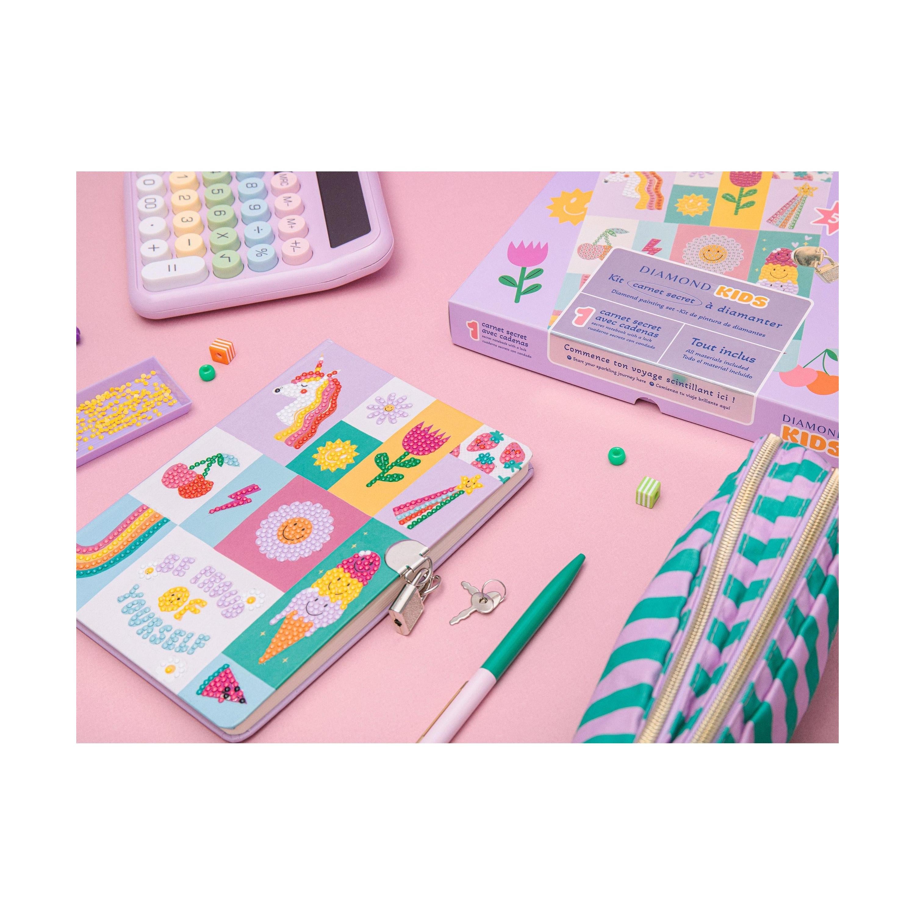 Kit creativo para niños con pintura de diamantes - Cuaderno secreto