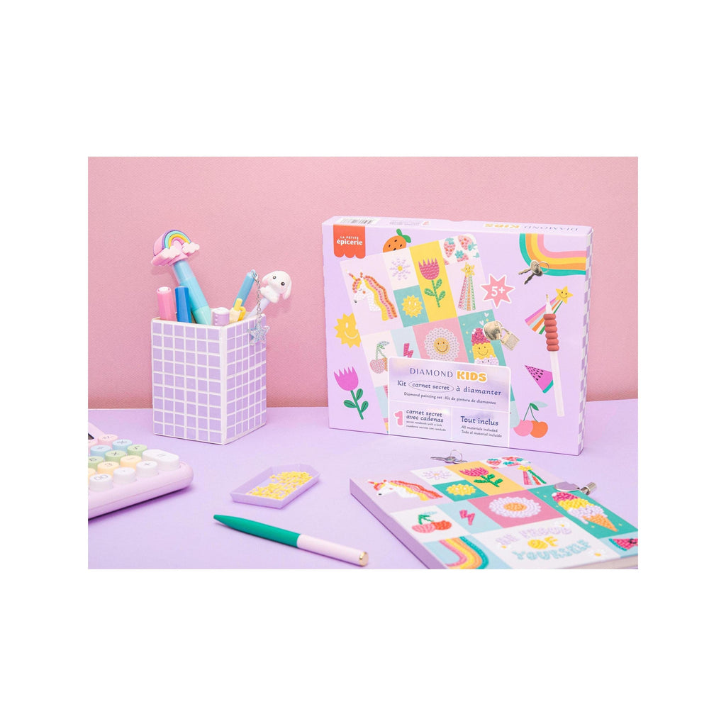 Kit creativo para niños con pintura de diamantes - Cuaderno secreto