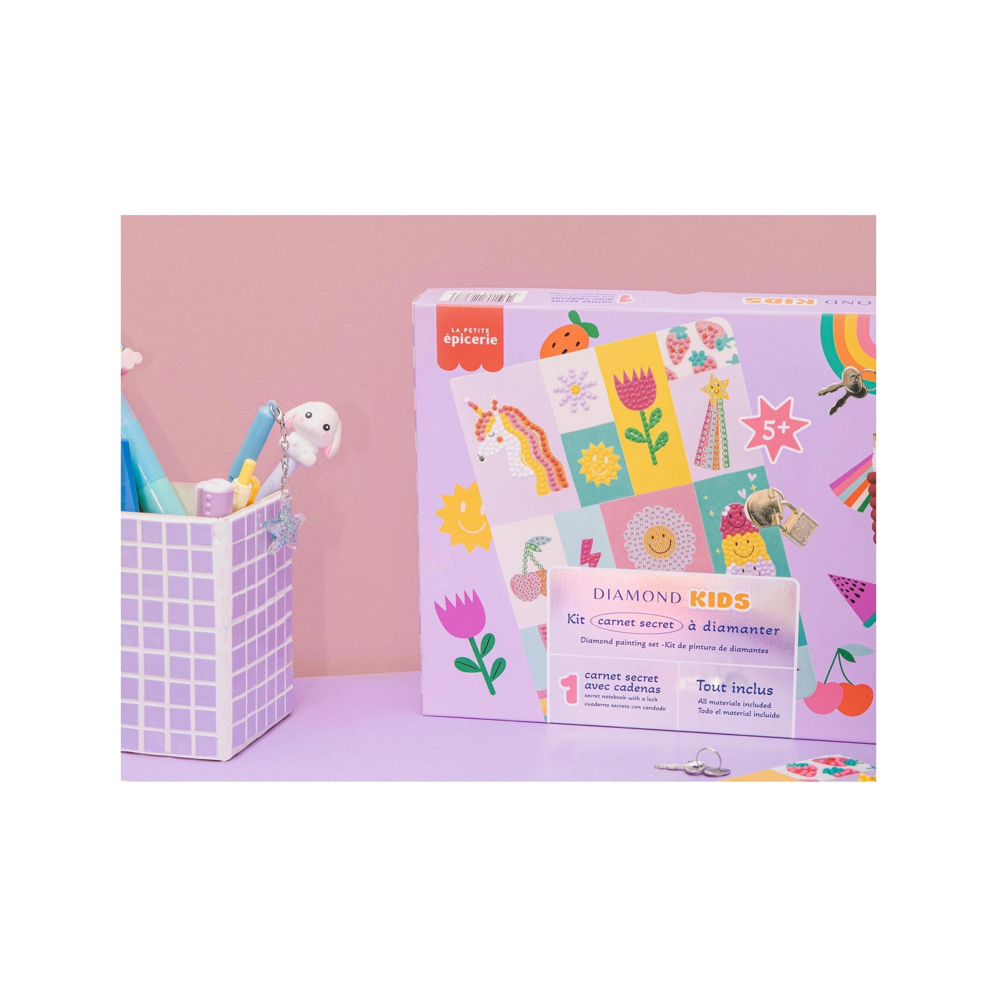 Kit creativo para niños con pintura de diamantes - Cuaderno secreto