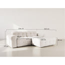 Diane - Corner Sofa - 4 Seater - Textured Velvet - Sage Green