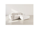 Diane - Canapé D'Angle - 4 Places - Velours Texturé - Beige
