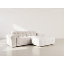 Diane - Canapé D'Angle - 4 Places - Velours Texturé - Beige