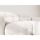 Diane - Canapé D'Angle - 4 Places - Velours Texturé - Beige