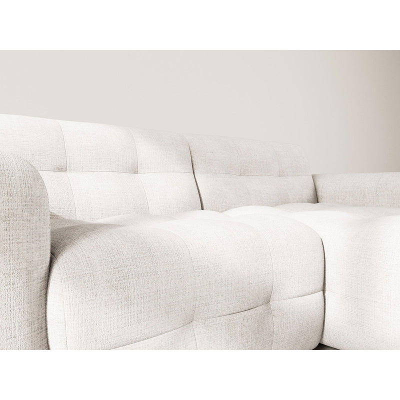 Diane - Canapé D'Angle - 4 Places - Velours Texturé - Beige
