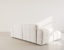 Diane - Canapé D'Angle - 4 Places - Velours Texturé - Beige