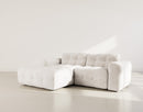 Diane - Canapé D'Angle - 4 Places - Velours Texturé - Beige