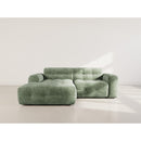 Diane - Corner Sofa - 4 Seater - Textured Velvet - Sage Green