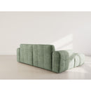 Diane - Corner Sofa - 4 Seater - Textured Velvet - Sage Green