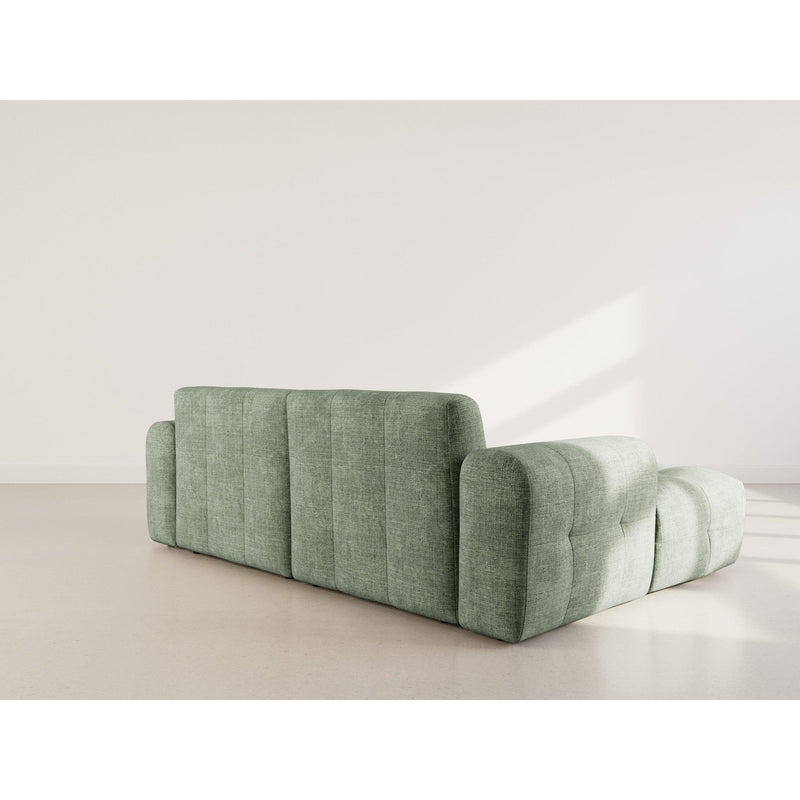 Diane - Corner Sofa - 4 Seater - Textured Velvet - Sage Green