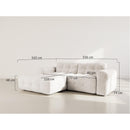 Diane - Corner Sofa - 4 Seater - Textured Velvet - Sage Green