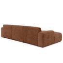 Diane - Panoramic U-Shaped Sofa - 6 Seater - Textured Velvet - Terracotta