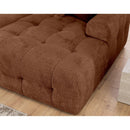 Diane - Panoramic U-Shaped Sofa - 6 Seater - Textured Velvet - Terracotta