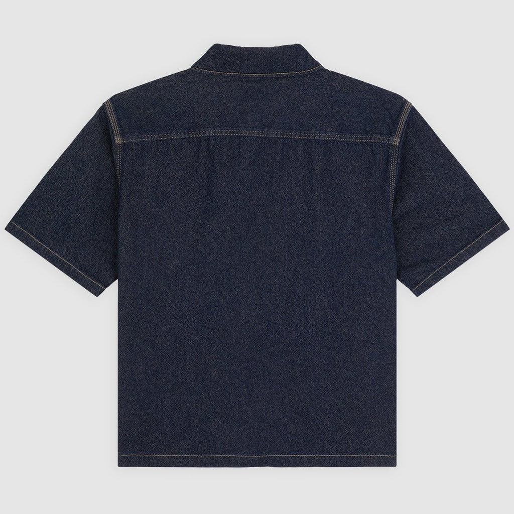Camicia In Denim A Maniche Corte - Fog Blue
