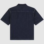 Camicia In Denim A Maniche Corte - Fog Blue