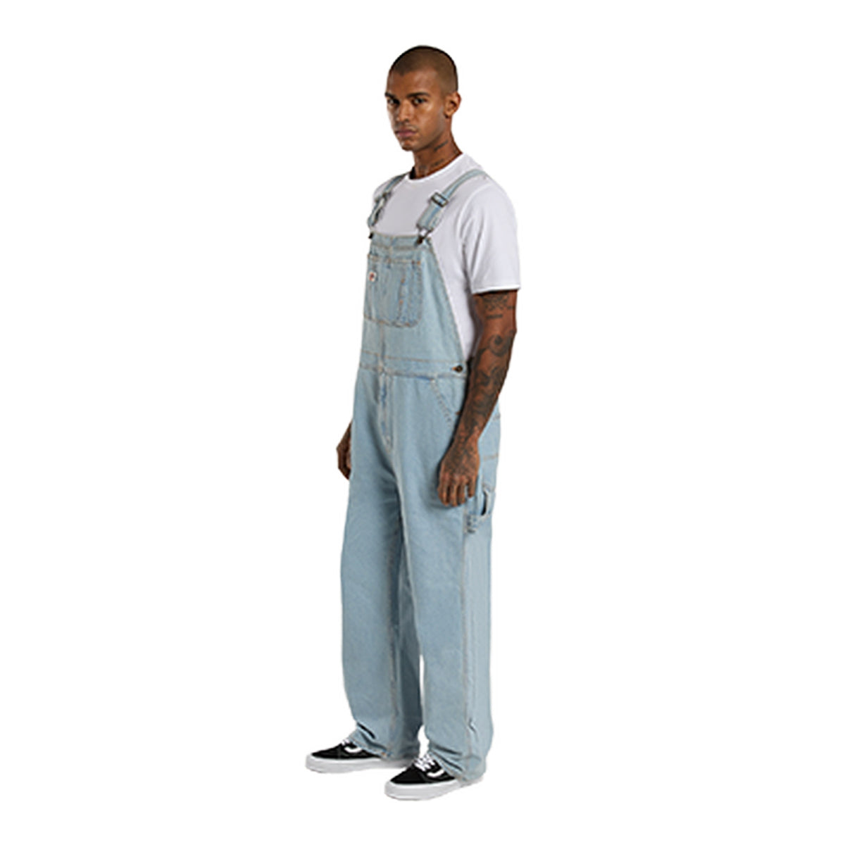 Salopette in Denim Taglio Ampio - Vintage Aged Blue