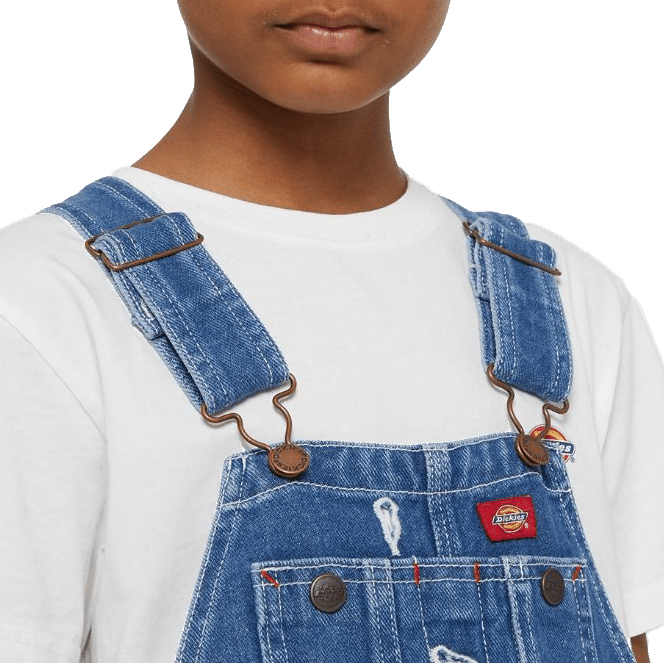 Dickies Smækbukser - Salopette in Denim Bambini - Indigo Blue - Stone Washed Indigo Blue