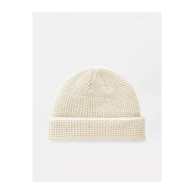 Woodworth Waffle-Knit Beanie - Ecru - Unisex