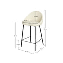 Misty Bar Stool - White Wool
