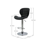 Mazzia - Lot De 2 Chaises De Bar Réglables En Cuir Synthétique Noir