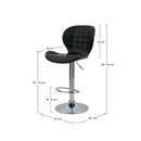 Chaise de bar noire Mazzia 53/74 cm (lot de 2)